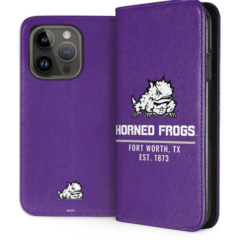 Texas Christian University Horned Frogs Fort Worth iPhone 15 Pro Folio Case